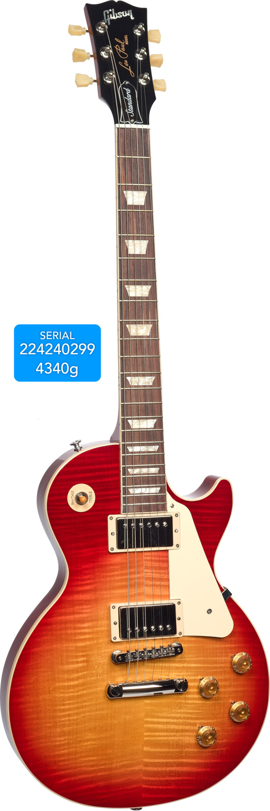 GIBSON USA Les Paul Standard 50s AAA Heritage Cherry Sunburst n°224240299 4,34 Kg