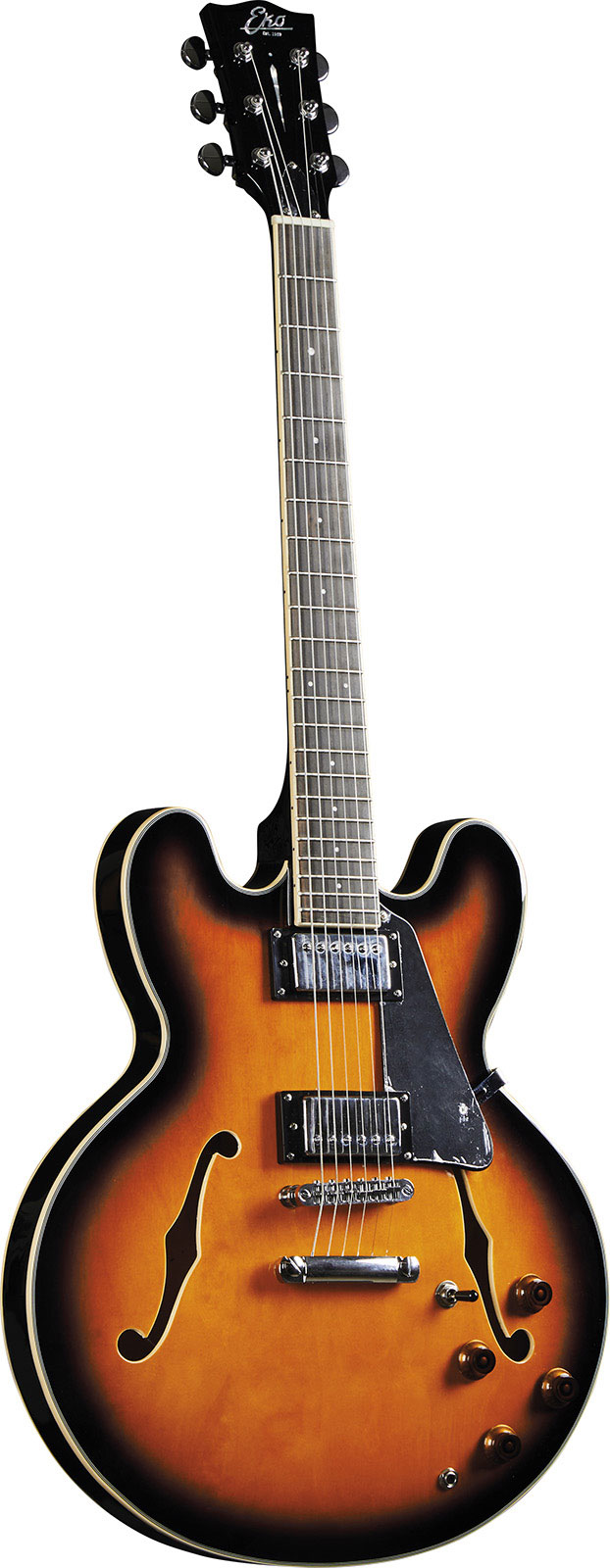 EKO Fusion hollowbody double cut Sunburst