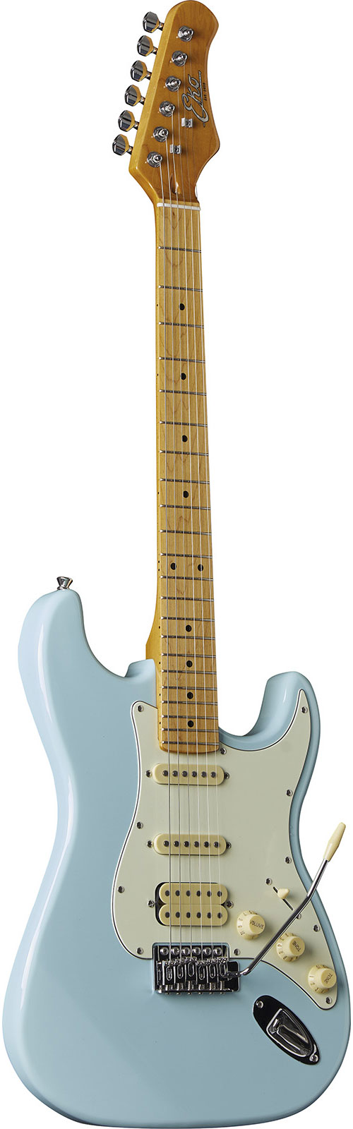 EKO ST 351 HSS Daphne Blue Maple fingerboard