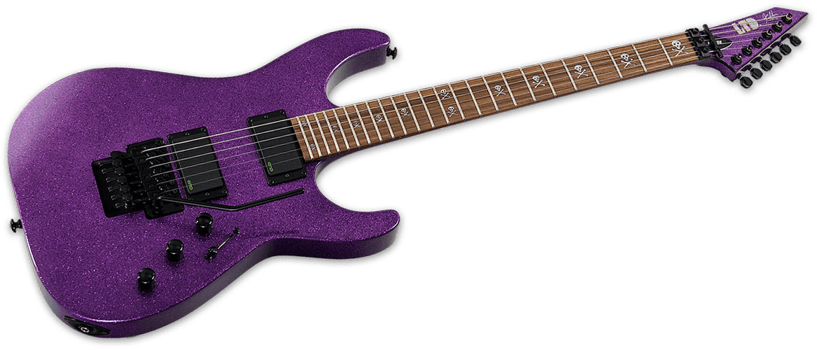 LTD GUITARS Kirk Hammett Model 602 Glitter Purple