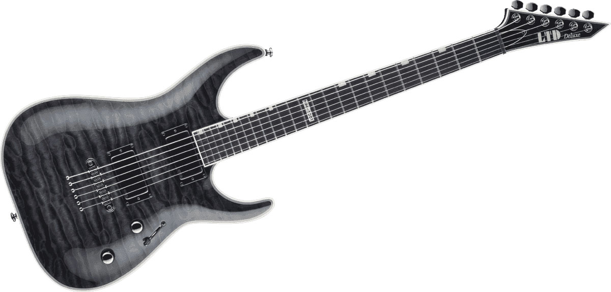 LTD GUITARS Mh1001 Neck Thru See Thru Black