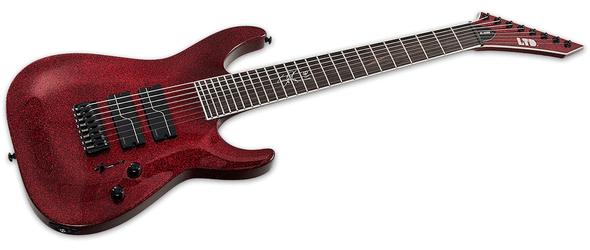 Ltd Guitars Stephen Carpenter Modele 600 Rouge Paillete