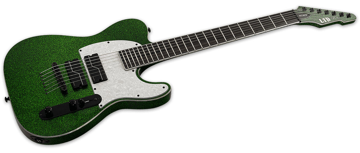 LTD GUITARS SCT-607 BARITONE GREEN SPARKLE