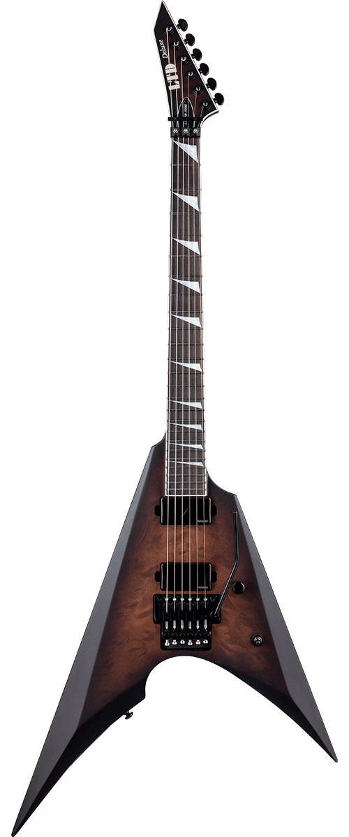 LTD GUITARS Arrow-1000Qm Dark Brown Sunburst Satin