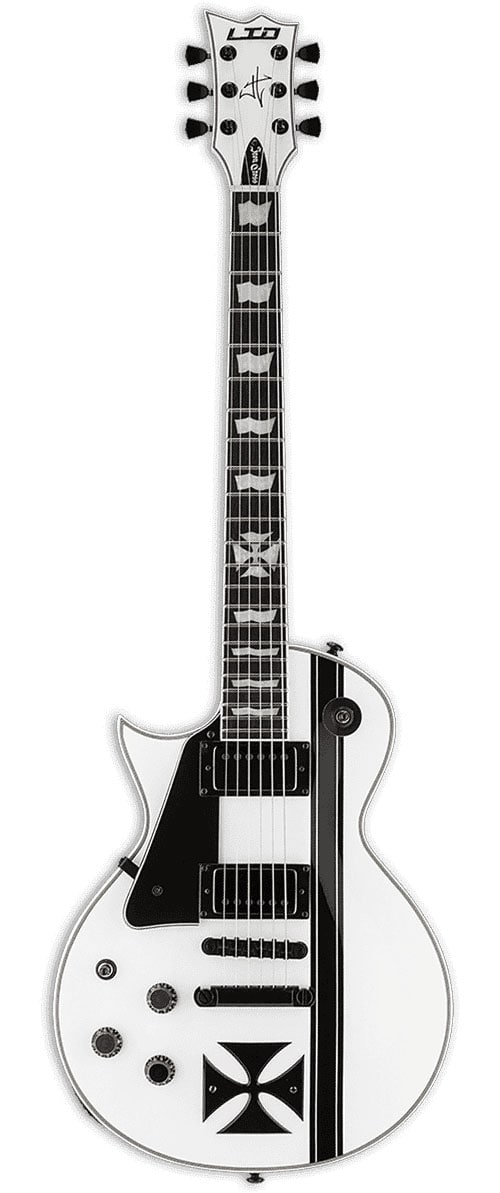 LTD GUITARS SIGNATURE JAMES HETFIELD IRONCROSS SNOW WHITE GAUCHÈRE