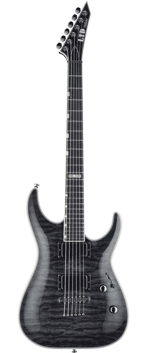 LTD GUITARS Mh1001 Neck Thru See Thru Black - B Stock