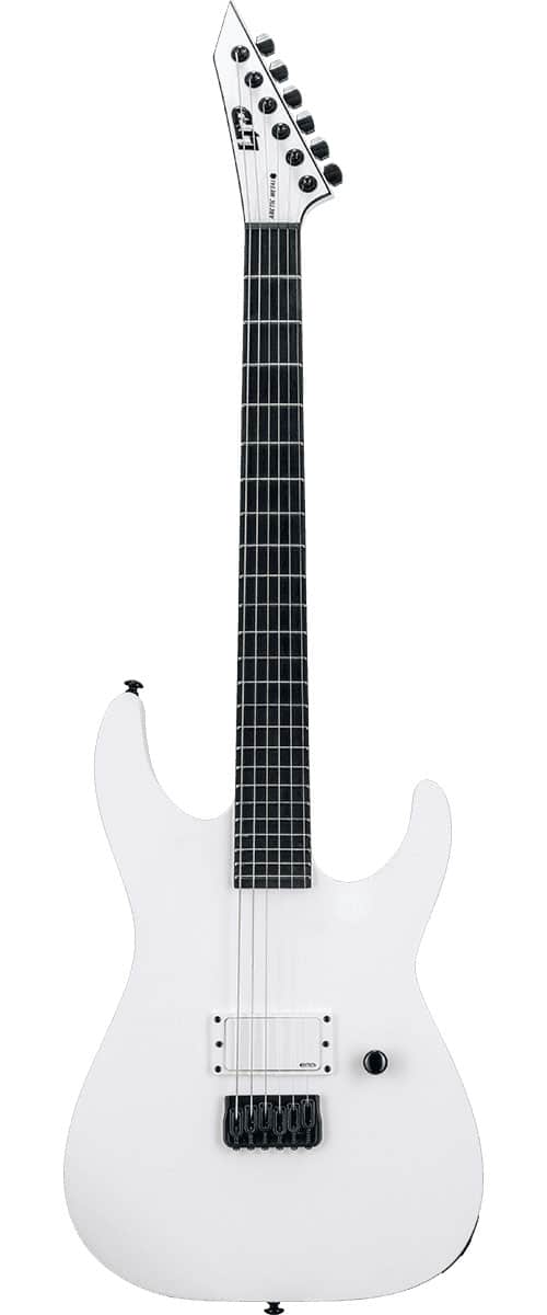 LTD GUITARS M ARCTIC METAL SNOW WHITE SATIN HIPSHOT