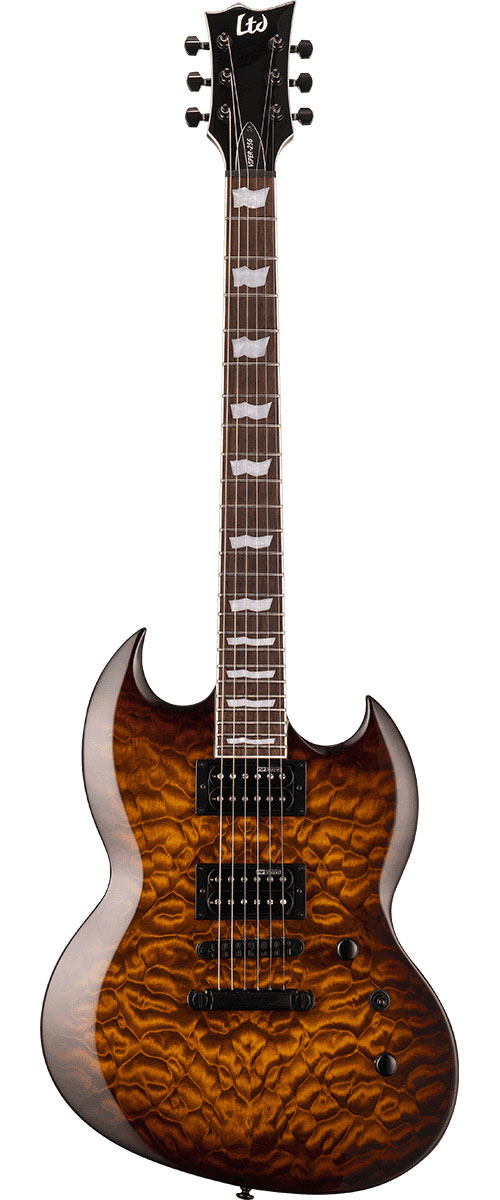 LTD GUITARS Viper-256 Qm Dark Brown Sunburst