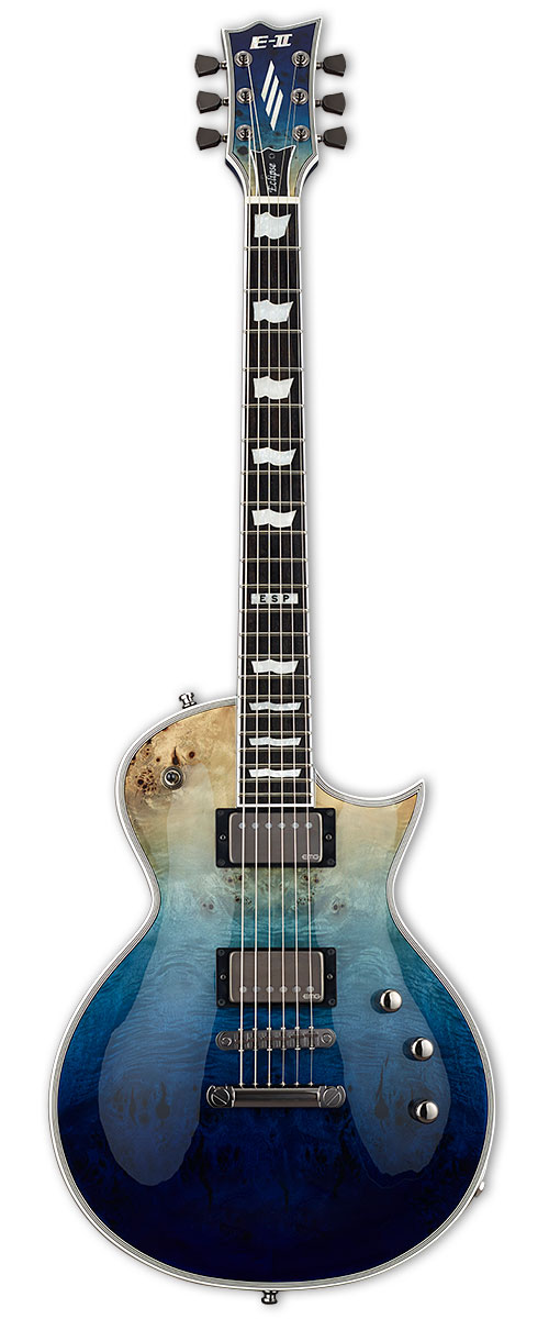 ESP E-Ii Eclipse Burled Maple Blue Natural Fade