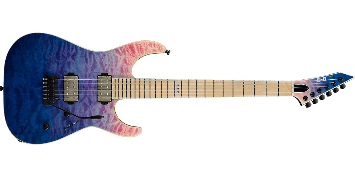 ESP E-Ii M-Ii Hipshot Tremolo Qm Indigo Purple Fade
