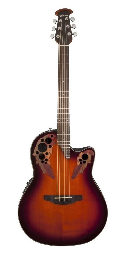 OVATION Guitarra Electro-Acústica Celebrity Elite Mid Cutaway Sunburst