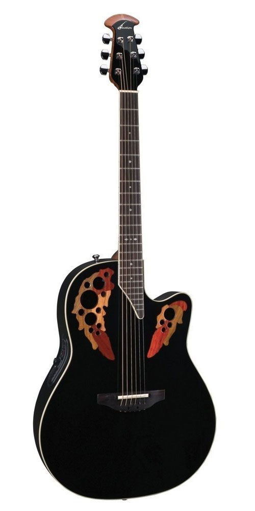 OVATION E-Acoustic Guitar Standard Elite Deep Contour Cutaway Black