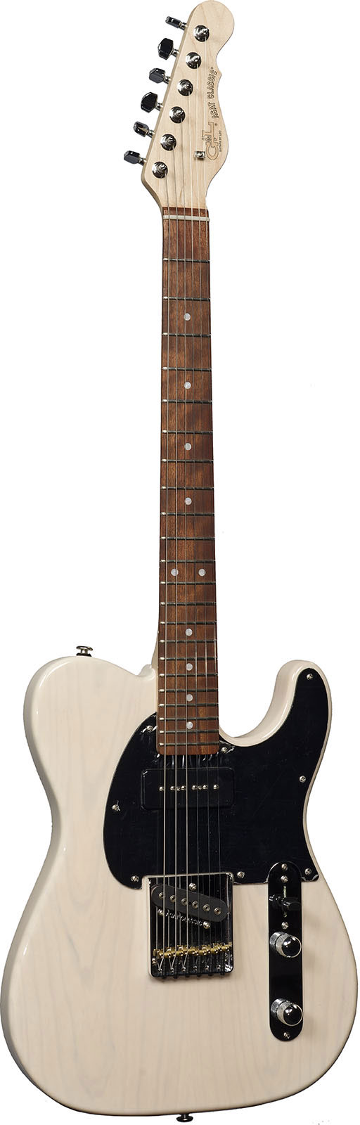 G&L Bluesboy Asat Classic 90 Semi-Hollow, Bld, Cr, Ash, No F-Holes, Ltsn, 1Pb - Stock B