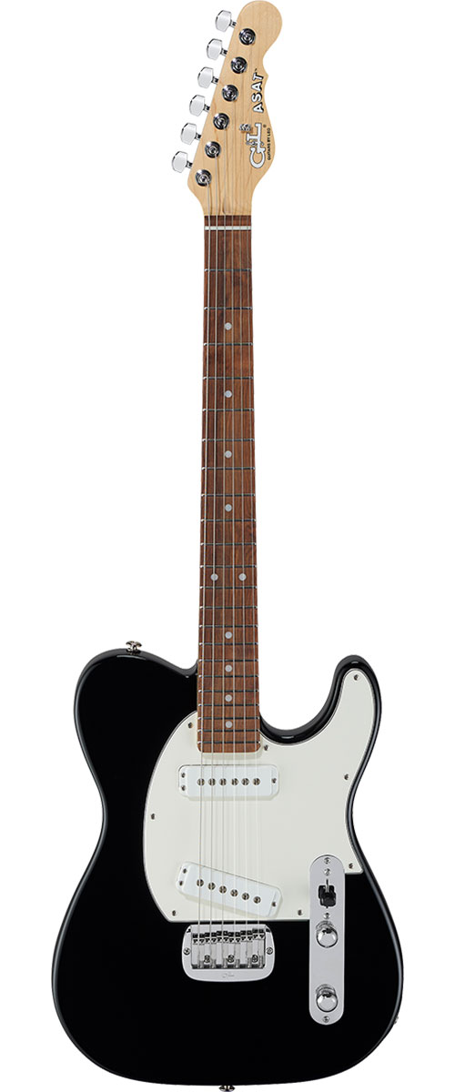 G&L Fullerton Deluxe Asat Special Jet Black, Touche Palissandre