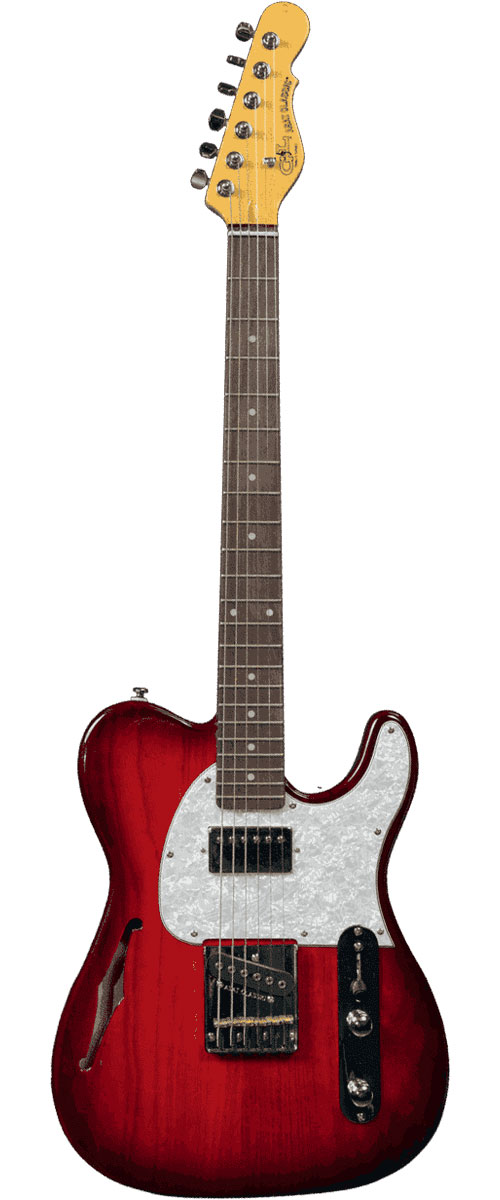G&L Tribute Asat Classic Bluesboy Thinline Redburst RW