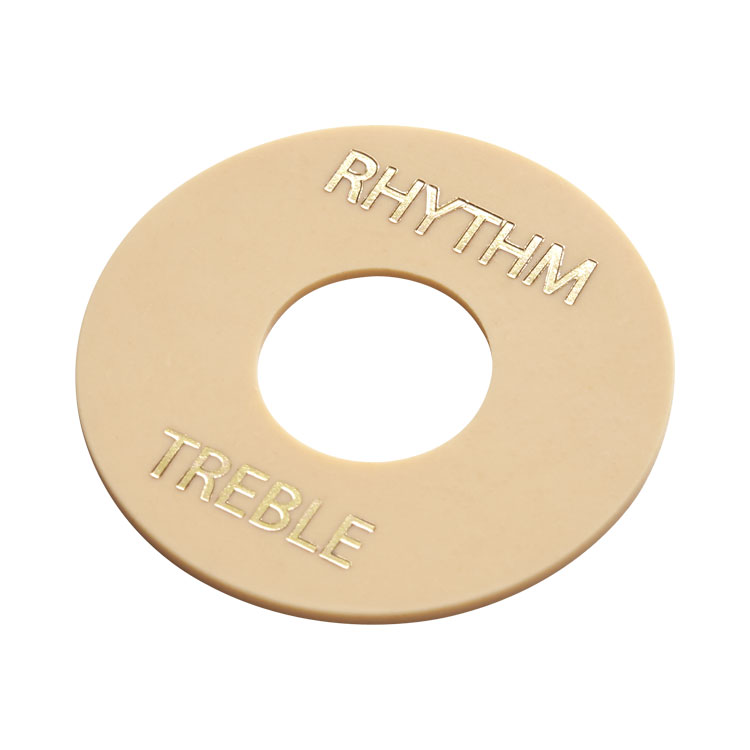 GIBSON ACCESSORIES PARTS TOGGLE SWITCH WASHER CREAM GOLD IMPRINT