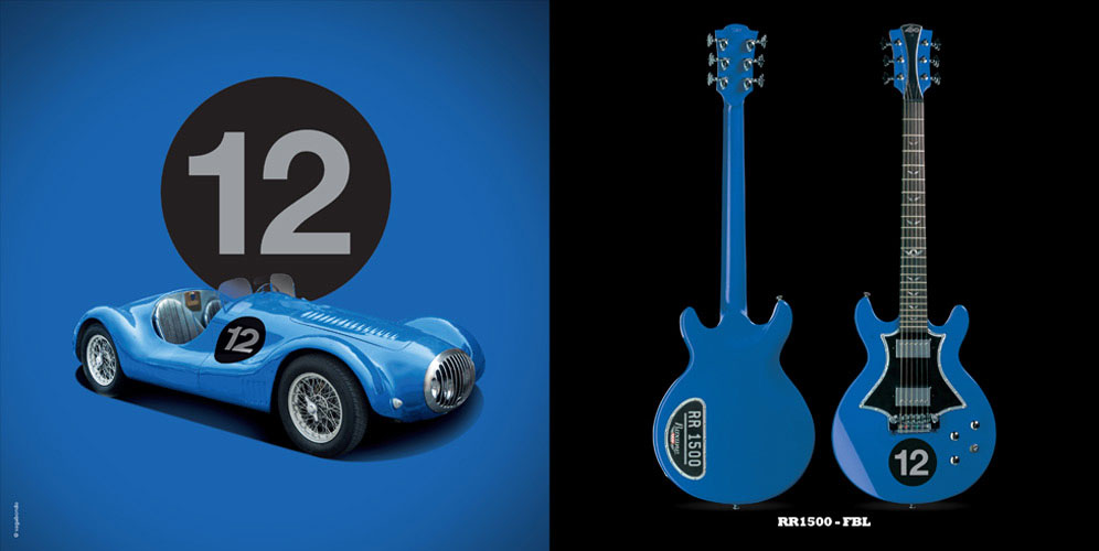 Guitare Electrique Lag Roxane Racing Bedarieux 1500 French Blue