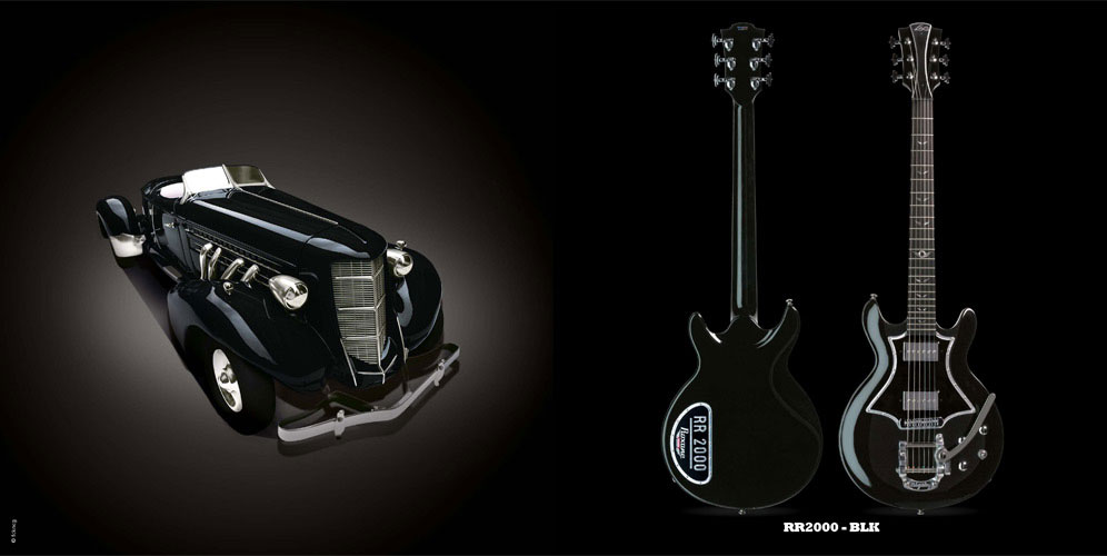 Guitare Electrique Lag Roxane Racing Bedarieux 2000 Black Bigsby