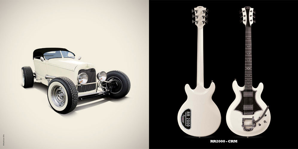 Guitare Electrique Lag Roxane Racing Bedarieux 2000 Cream Bigsby