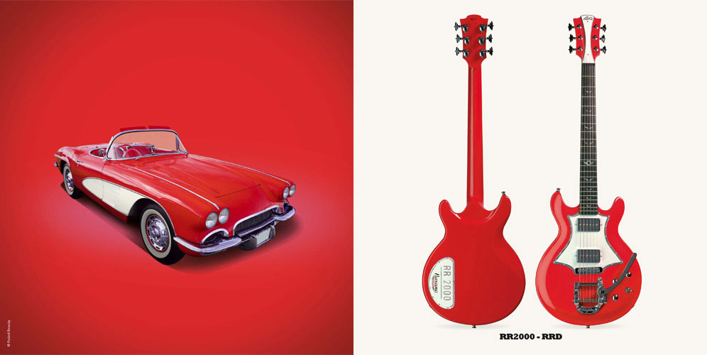 Guitare Electrique Lag Roxane Racing Bedarieux 2000 Racing Red Bigsby
