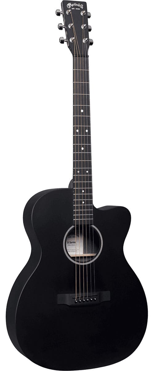 Martin Guitars Omcx1e-01 Om 000 Cut. Hpl Black