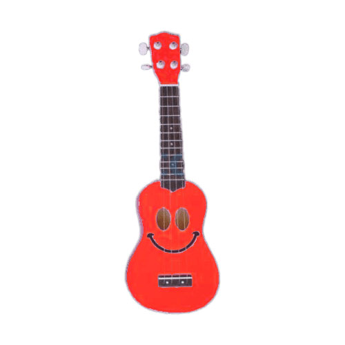 MAHALO Gmh Usmile-Rd Ukulele Red Smile + Gigbag