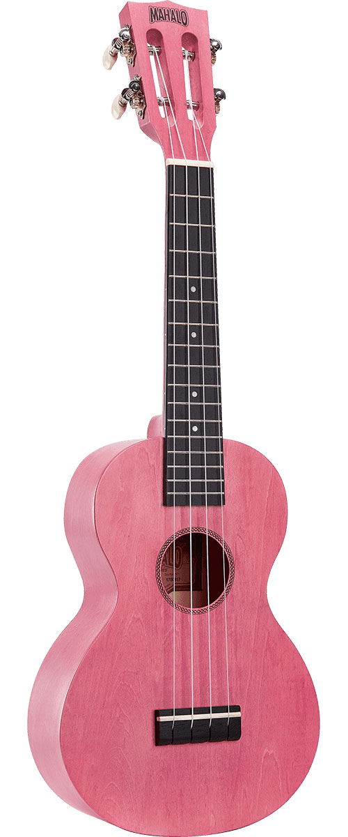 MAHALO Ukulélé Island Concert Coral Pink + Housse