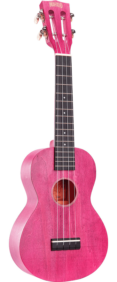 MAHALO Ukulele Island Concert Cherry Red + Cover