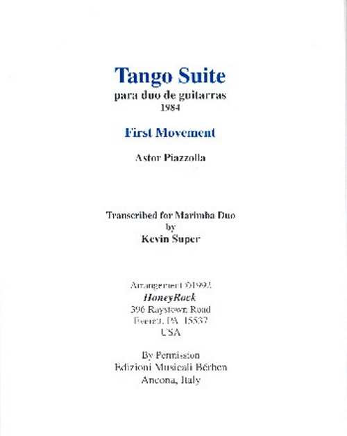 GRAHL & NIKLAS PIAZZOLLA ASTOR - TANGO SUITE 1er MOUVEMENT - 2 GUITARES