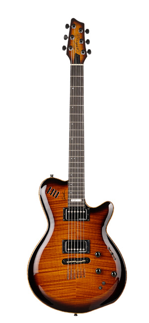 Godin Lgx-sa - Cognac Burst Flame Aaa With Bag