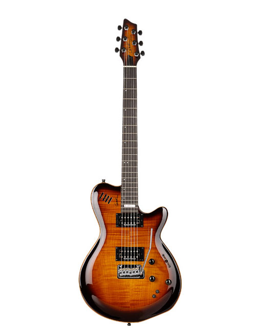 Godin Lgxt-sa Cognac Burst Flame Aaa + Housse