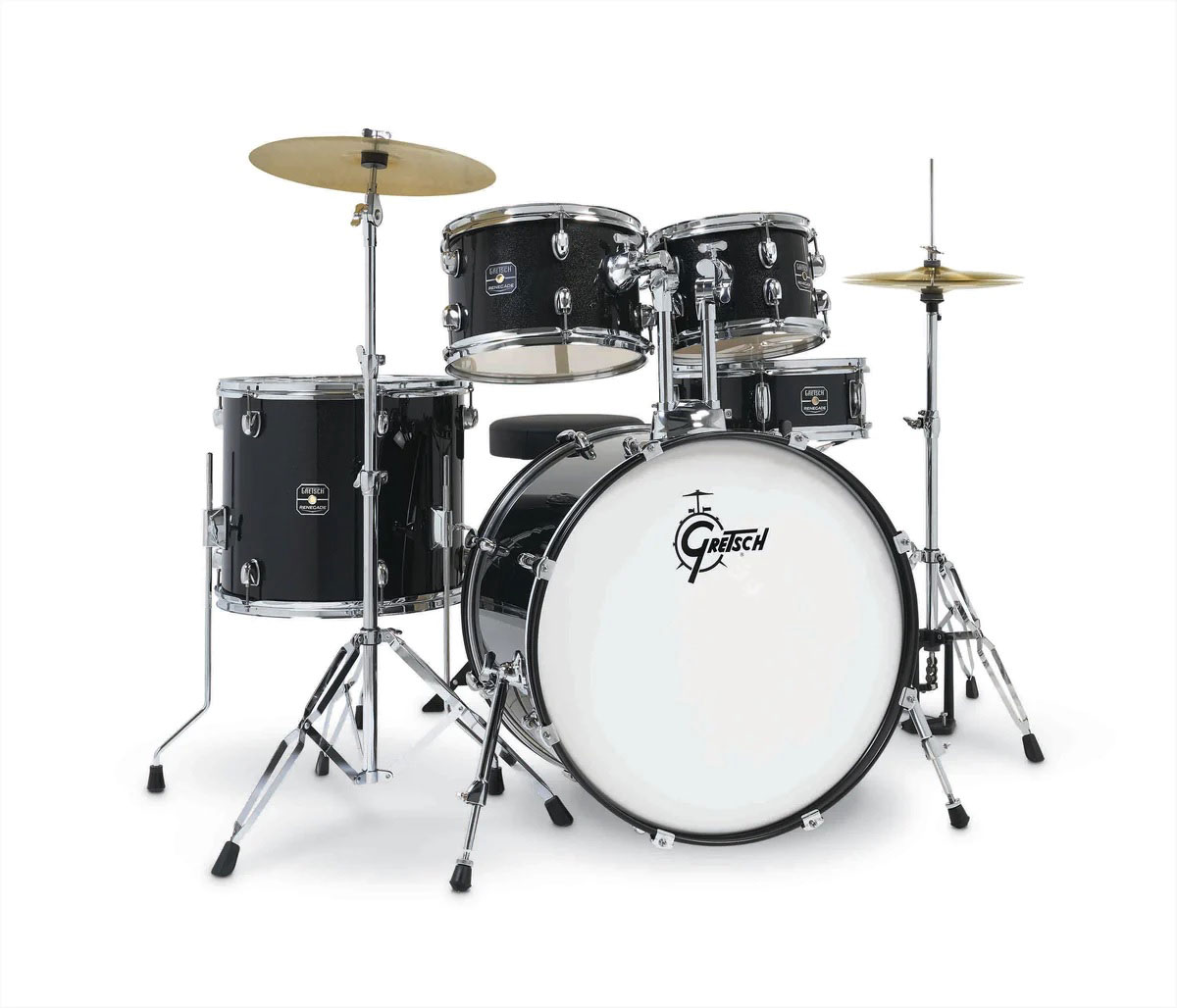 GRETSCH DRUMS RENEGADE SERIES 10/12/16/22/14SD BLACK MIST