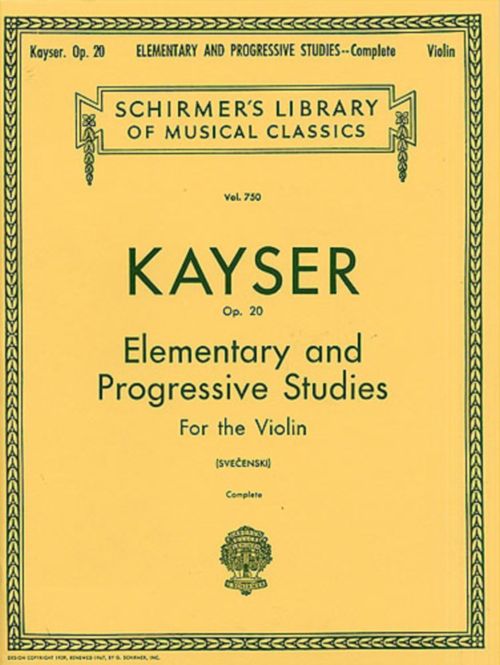 SCHIRMER KAYSER H.F. - 36 ELEMENTARY AND PROGRESSIVE STUDIES COMPLETE OP.20 - VIOLON 
