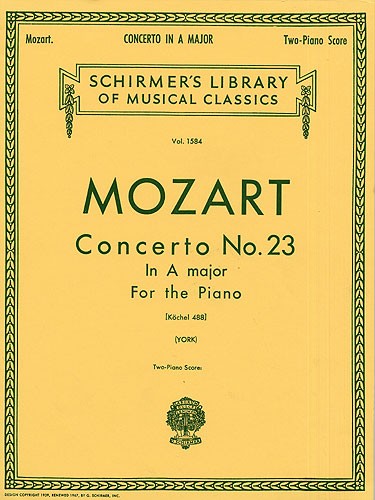 SCHIRMER Mozart - Piano Concerto No.23 In A Major - Two Pianos