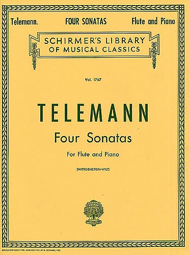 SCHIRMER TELEMANN G.P. FOUR SONATAS FOR FLUTE AND PIANO