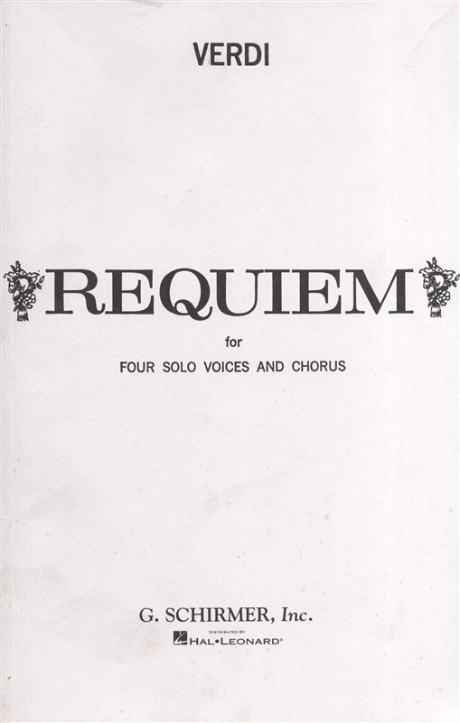SCHIRMER GIUSEPPE VERDI MESSA DI REQUIEM SOP - SOPRANO