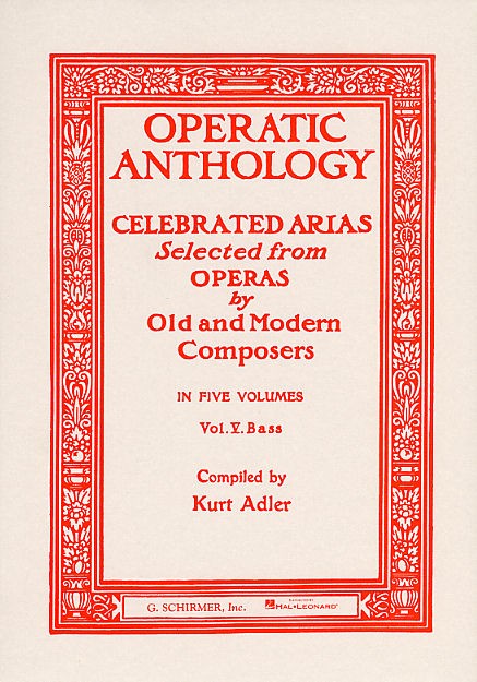 HAL LEONARD OPERATIC ANTHOLOGY VOL.5 - BASSE ET PIANO