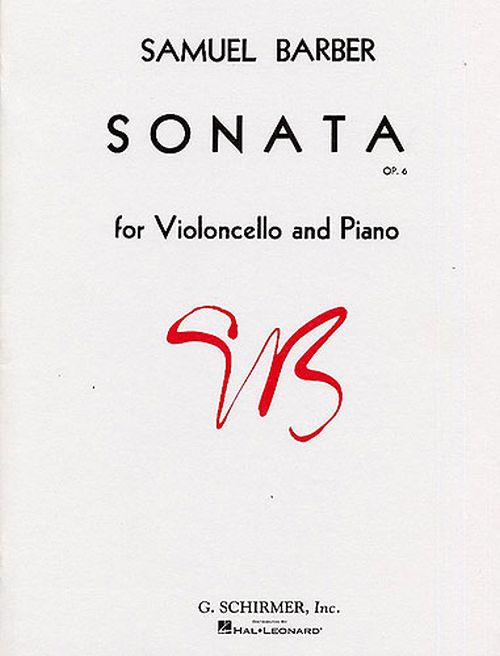 SCHIRMER BARBER S. - SONATA OP. 6 - VIOLONCELLE ET PIANO