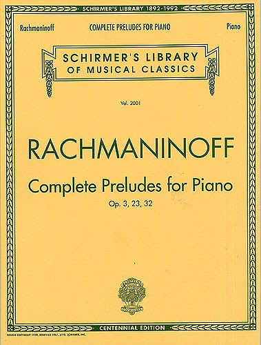 SCHIRMER Rachmaninov S. - Complete Preludes For Piano