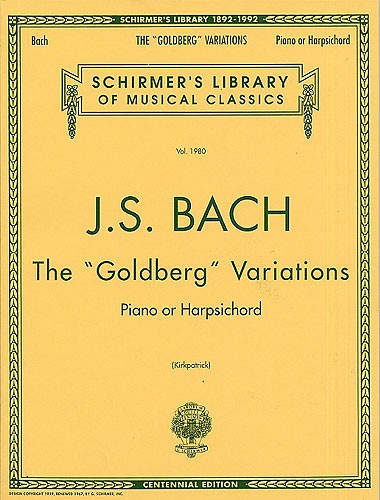 SCHIRMER J.S. Bach The Goldberg Variations - Harpsichord