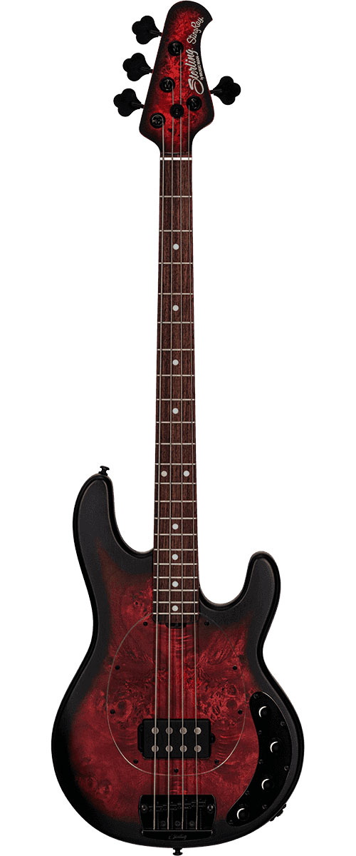 STERLING GUITARS Sterling Ray34Pb Dark Scarlet Burst Satin