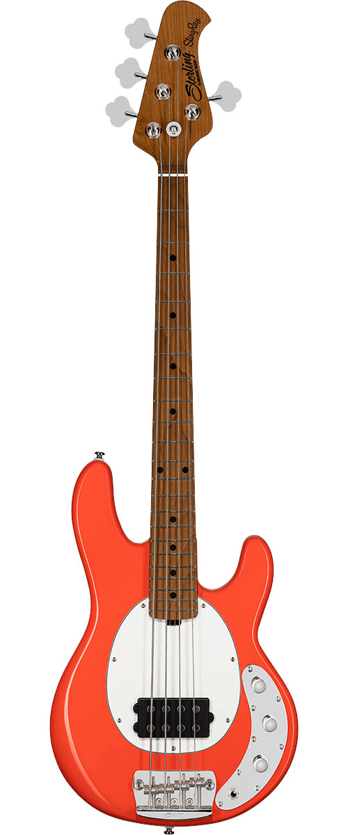 STERLING GUITARS Stingray RAYSS4 Shortscale Fiesta Red