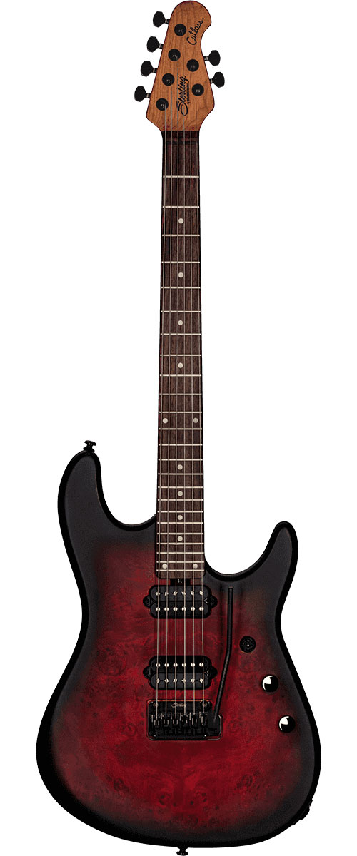 STERLING GUITARS Signature Richardson Dark Scarlet Burst Satin