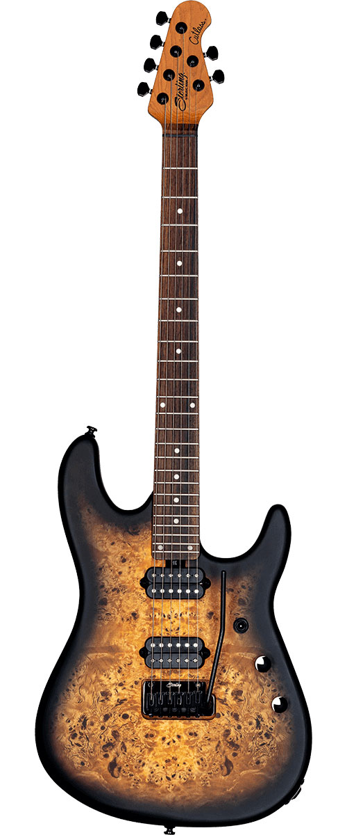 STERLING GUITARS Richardson Cutlass 6 Natural Poplar Burl Burst