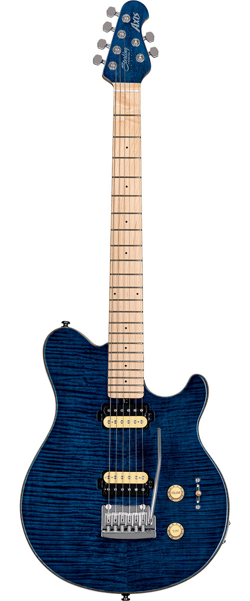 STERLING GUITARS Axis Flame Maple Top Neptune Blue