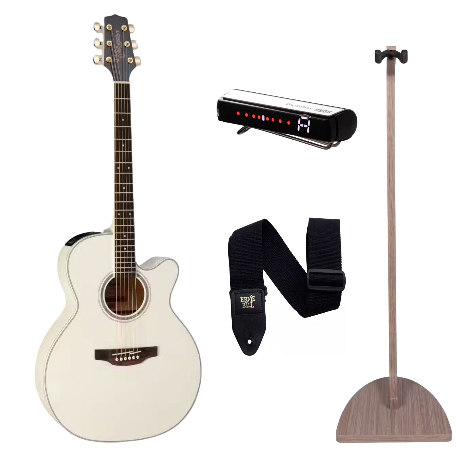 TAKAMINE Pack GN37CE Nex CW Pearl White + Accessoires