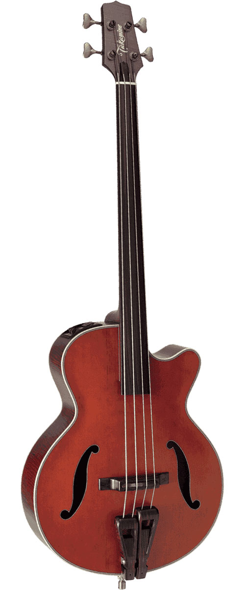 TAKAMINE DB10 F-Hole Bass CW Fretless Red Stain