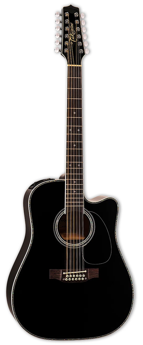 TAKAMINE Ef381Dx Dreadnought 12 CW Black