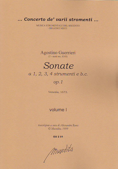 MUSEDITA Guerrieri A. - Sonate Op. 1 - Violon