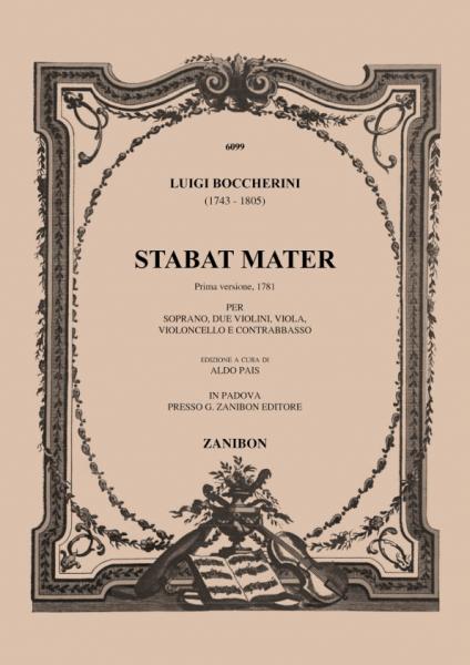RICORDI BOCCHERINI L. - STABAT MATER - VIOLONS, ALTO ET VIOLONCELLE